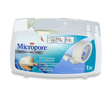 8021384 Micropore Fixierpflaster 9,1m x 1,25cm - 24 Rollen