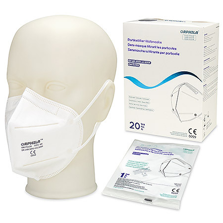 Orphila FFP2 Atemschutzmaske, 20 Stück