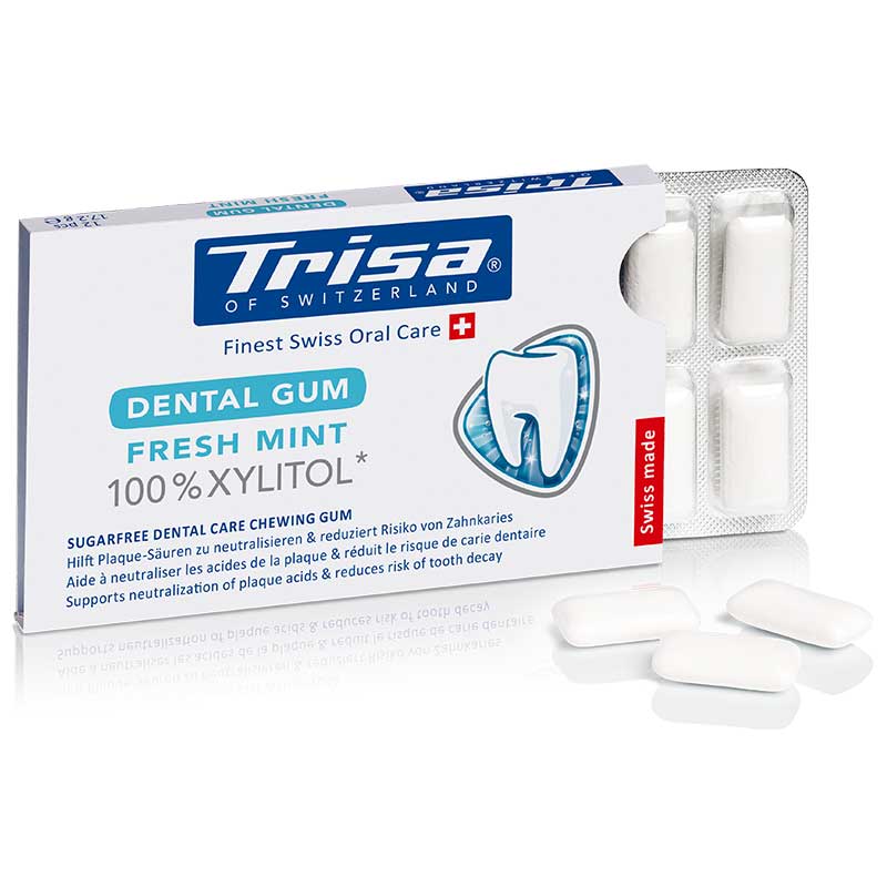 Trisa DENTAL GUM fresh mint, 12 Stück