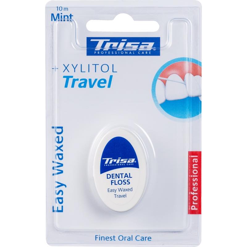 Trisa Dental Floss EasyWaxed Travel gewachst mint, 10m