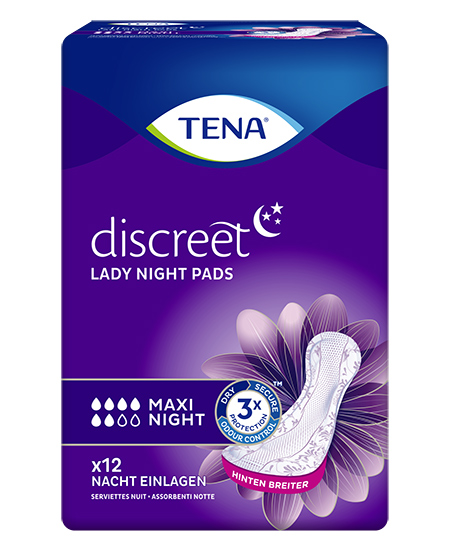 Tena Lady Discreet Maxi Night Slipeinlage 12 Stück