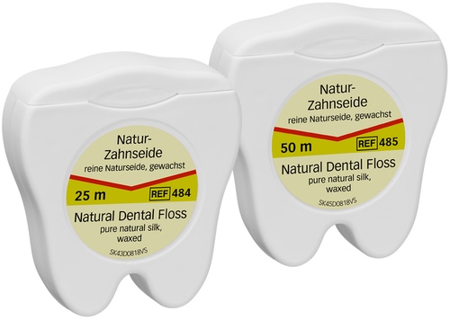 Becht Natural Dental Floss Zahnseide gewachst, 50m