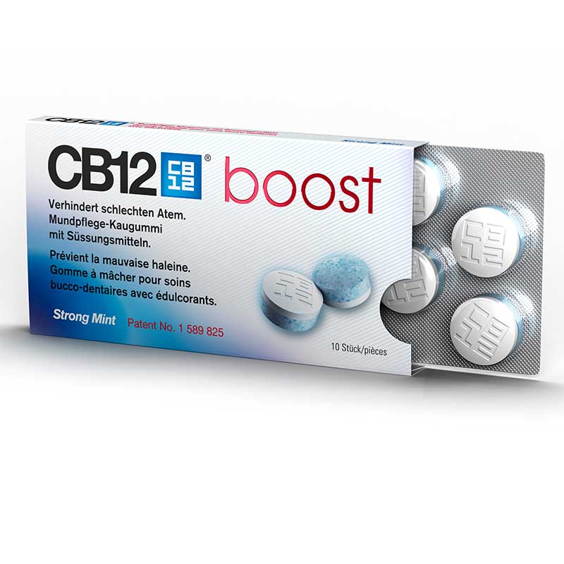 CB12 boost strong mint Kaugummi, 10 Stück