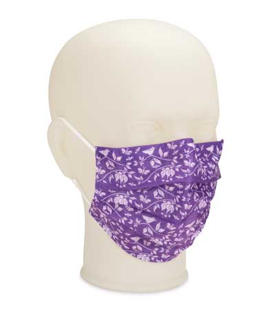 Top Mask Hygienemaske Typ IIR lilac mit Muster, 50 Stück