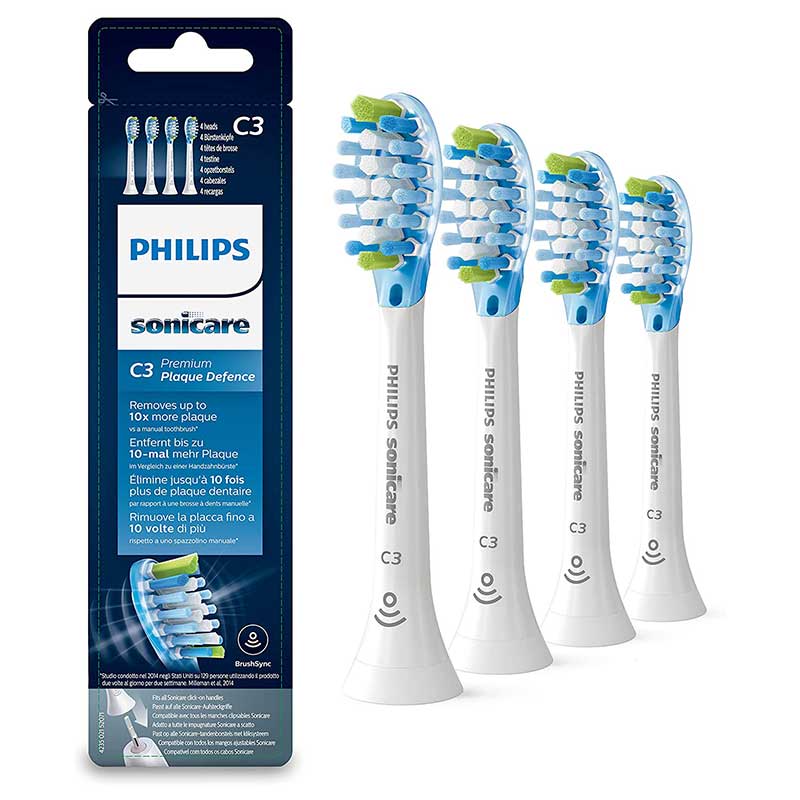 PHILIPS sonicare C3 Premium Plaque Defence Standard-Bürstenkopf weiss, 4 Stück