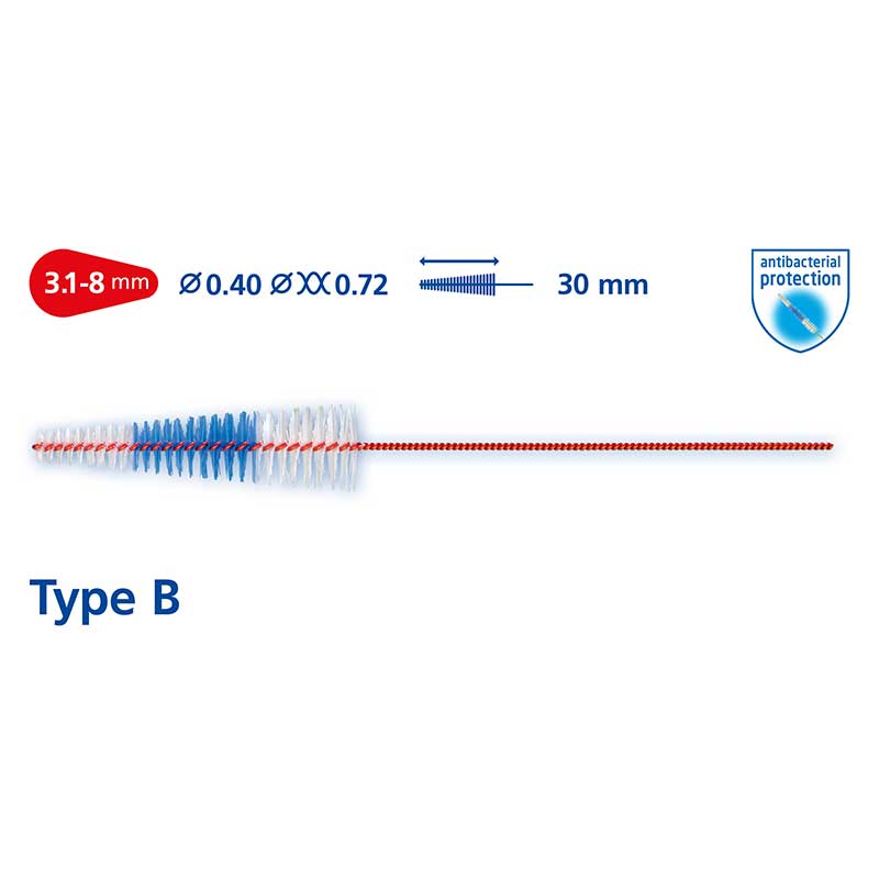 LACTONA EasyDent Interdentalbürste B 3,1-8mm, 5 Stück