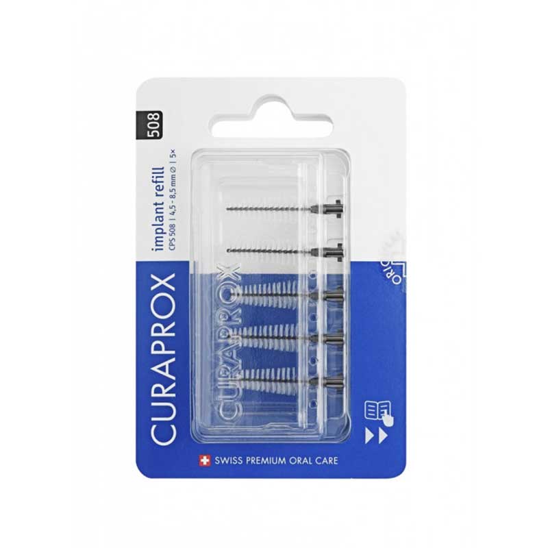 CURAPROX soft implant CPS 508 Interdentalbürste schwarz konisch, 5 Stück